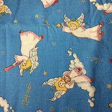 Oakhurst Textiles Fabric Material Angel Chorus Singing Goodwill Stars Blue 71"