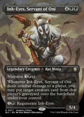 MTG INK-EYES, SERVANT OF ONI 77 EXC - FISCHAUGEN, DIENERIN VON ONI - BLC X EN