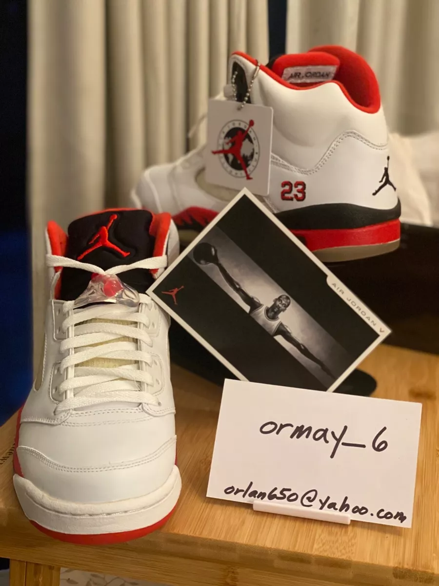 Size 8.5 Jordan 5 Retro Fire Red 2006 never worn kept in original shoe box