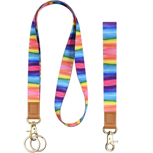 2Pack Wristlet Strap for Key and Long Neck Lanyards Hand Wrist Lanyard Key Ch...