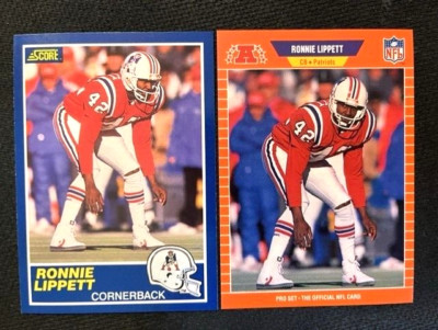 NFL - Ronnie Lippett 1989 Score & 1989 Pro Set Football - Patriots