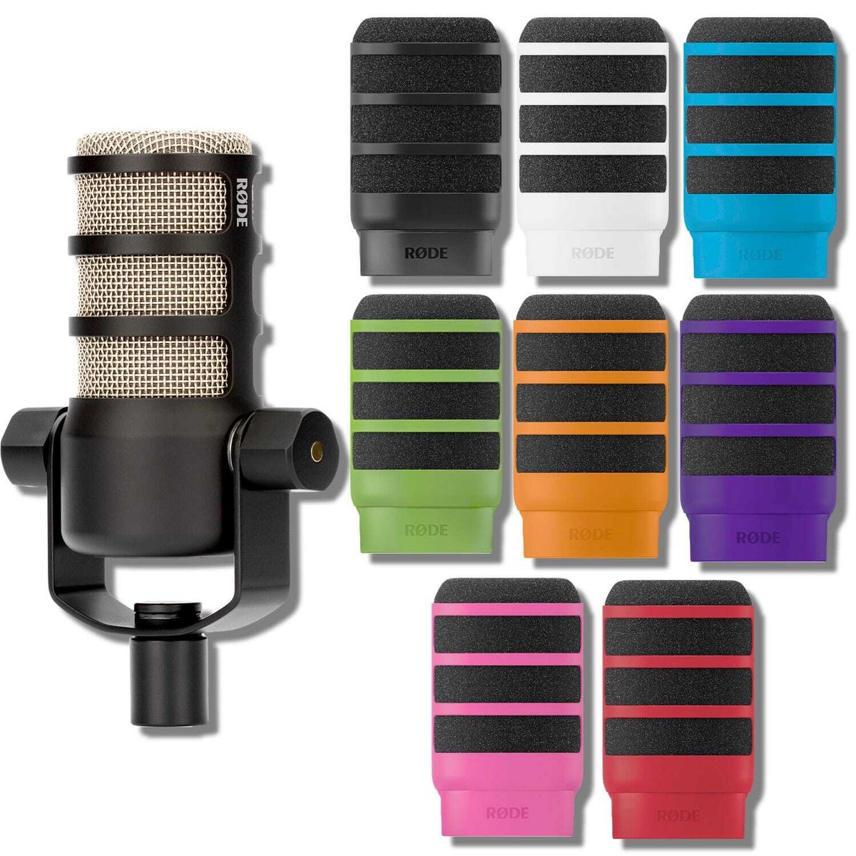 Rode PodMic Cardioid Dynamic Broadcast Microphone with WS14