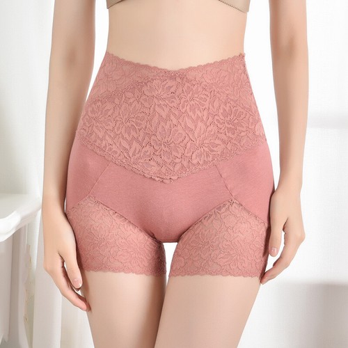 Women Sexy High Waist Lace Panties Boxer Shorts Underwear Tummy Control Knickers - Picture 10 of 16