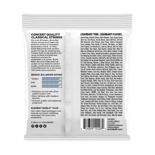 ERNESTO PALLA NYLON CLASSICAL GUITAR STRINGS - CLEAR & SILVER - Picture 2 of 2
