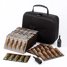 Cartucho Tatuaje 100 PCS EZTAT2 Agujas 3RL 5RL 7RL 5RS 7RS 5M1 7M1 9RM 7RM 15RM