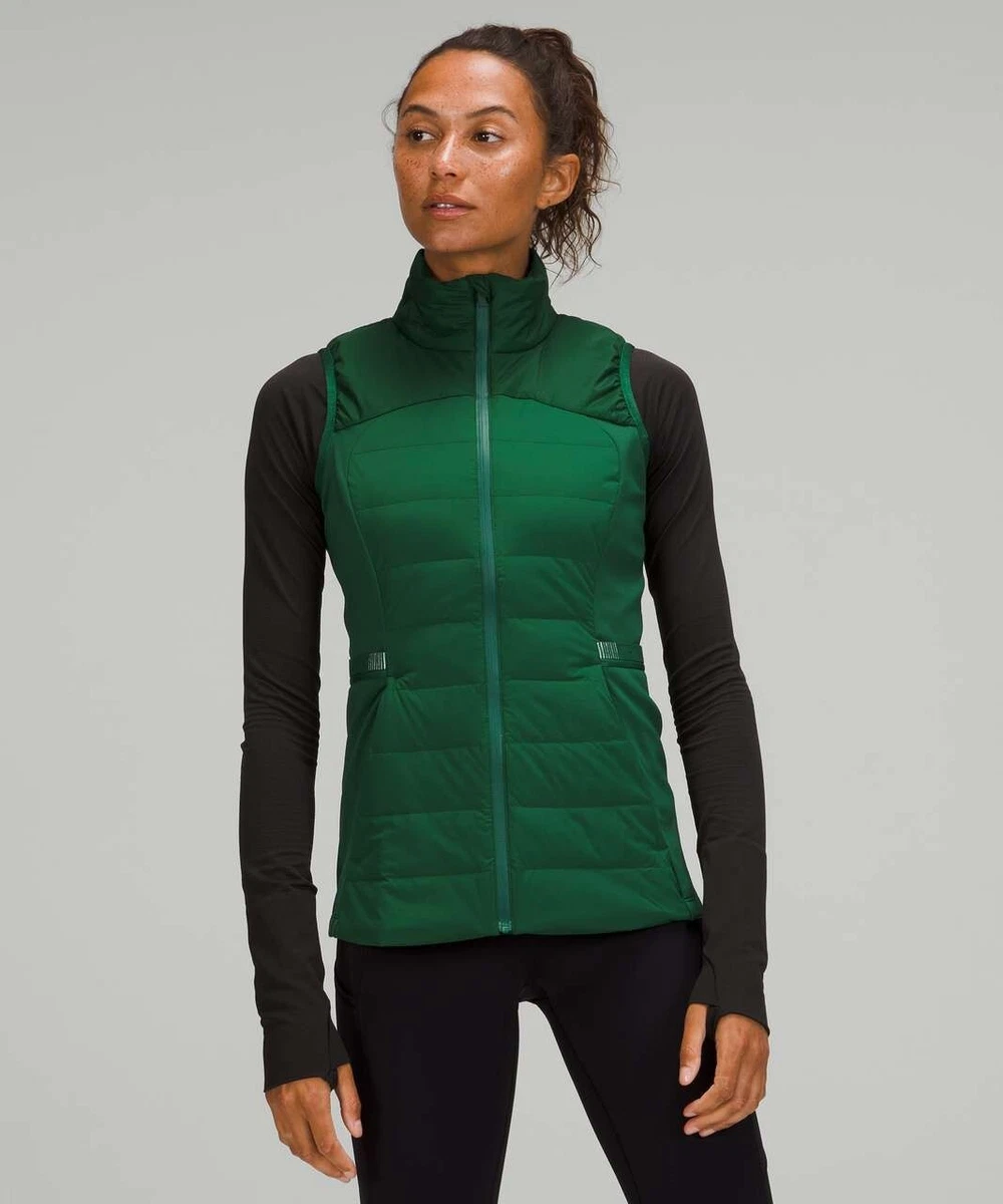 NWT Lululemon Down For It Vest Everglade Green 4 Deep Dark Run