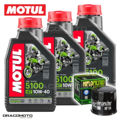 Suzuki SV 650 2003-2009 Tagliando Olio Motul 5100 4T 10W-40 3 litri filtro