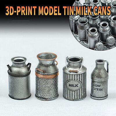 LIANG-0439 Tin Milk Cans Model 3D Printing Model Tin Milk Cans Simulation Model