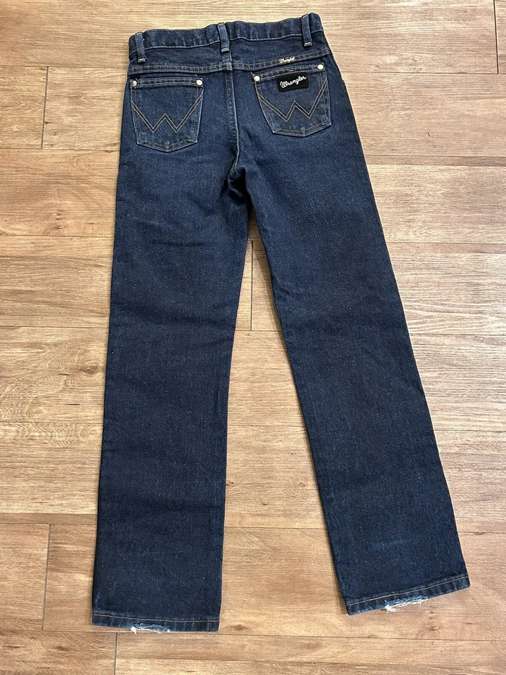 Jeans Wrangler-Vintage/Raro Niños 100% Algodón Wrangler 12 Cintura Ajustable Foto 3 de 4