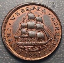 USA UNITED STATES HARD TIME TOKEN 1841
