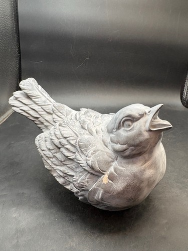 Vintage Chrisdon Cast Resin Garden Bird Sparrow Decor Figure 8"