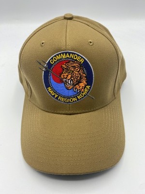 The Corps Navy Region Korea Commander Logo Beige Baseball Cap Hat One Size