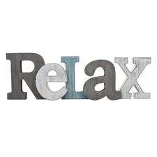 Rustic Wooden Teal Home Sign Decorative Cutout Letters Freestanding Block Wor...