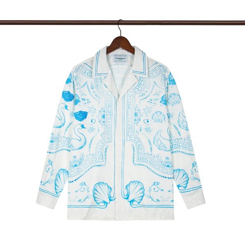 Casablanca Men's Silk Beach Collection Long-Sleeve Shirt Size L