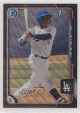 2015 Bowman Draft Chrome Asia Exclusive Black Wave Refractor Willie Calhoun 0b2