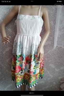 Sommerkleid Trägerkleid mit Schleife Buntes Kleid von  Promod Gr 38