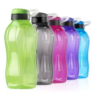 Trinkflasche 1500 ml wiederverwendbar mit Griff, Sport Wasserflasche 1,5 Liter