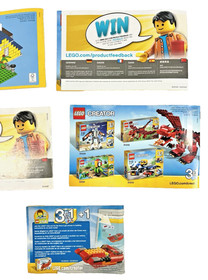 LEGO Creator and Classic Instructions Booklets Manuals Directions Lot of 8
