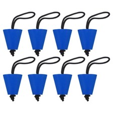 8Pcs Universal Kayak Scupper Plug Kit 3/4" to 1.5" Scupper Holes Blue