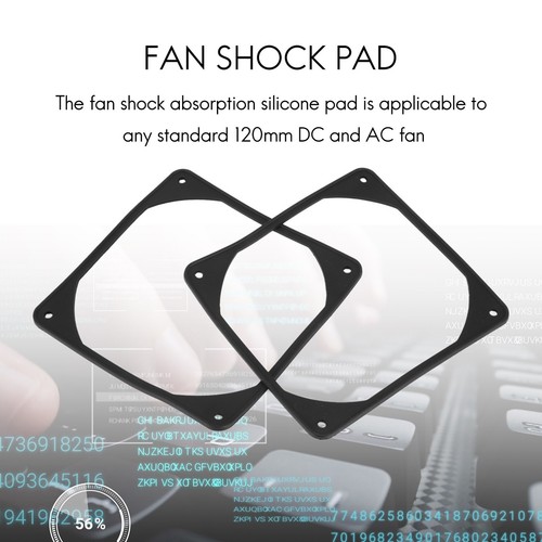 5X(10Pcs 120mm -Vibration Silicon Fan Gasket Noise Reducing Gasket Pad for6153 - Afbeelding 7 van 8