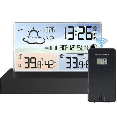 Digitale Funk Wetterstation Thermometer Hygrometer mit Außensensor Wecker