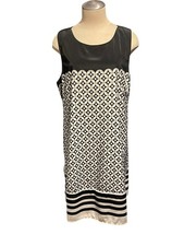 Old Navy XL Midi Black White Geometric Layered Gorpcore Cottagecore Dress - NEW