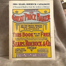 1961 Reprint of the 1908 Sears Roebuck Paperback Catalogue + News Articles