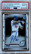 2020 Bowman Chrome 1st Auto Jacob Amaya #CPA-JA PSA 10 GEM MINT