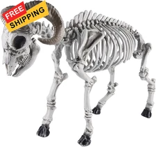 DR.DUDU Goat Skeletons Halloween Decorations – 26 Inch Long Life Size... 