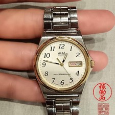 Japan Vintage SEIKO ALBA Day-Date Quartz 10BAR Men's