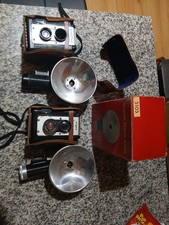 Pair Vintage Argus Argoflex Seventy-five Camera With Flash Untested Estate Find