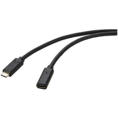 Renkforce RF-4755220 3.2 2x Gen2 USB-C Plug USB Cable Socket Black 1.00M PVC