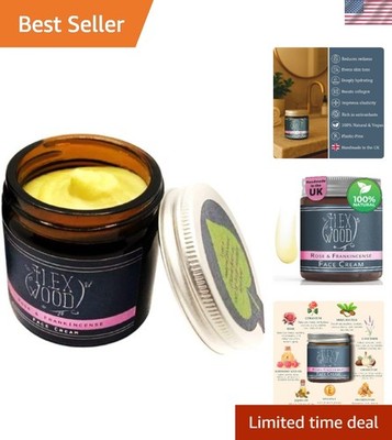 Luxurious Rose and Frankincense Face Cream - 100% Natural  Moisturizer 60ml