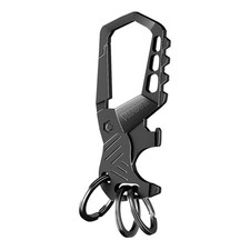 Heavy Duty Keychain,Car Key Keychains,Bottle Opener Carabiner,Stylish Black