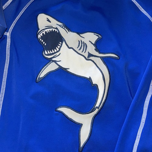 GUC 2 Gymboree Boys SHARKS Swim shirts Rash Guards Size 7 Lot Summer Vacation - Picture 5 of 8