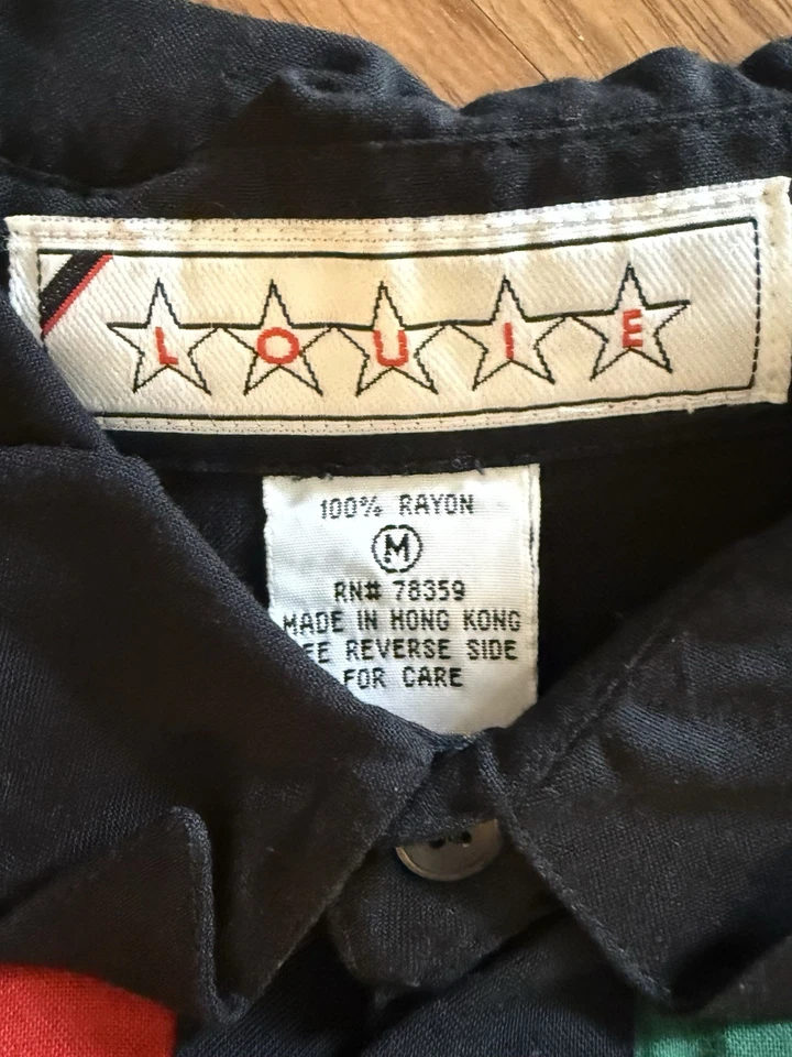 Camisa vintage años 90 Y2K colorblock para hombre grande, número grande Hong Kong Foto 2 de 4