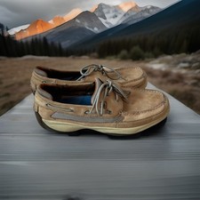 Sperry Top-Sider Leather Boat Shoes Tan Brown...