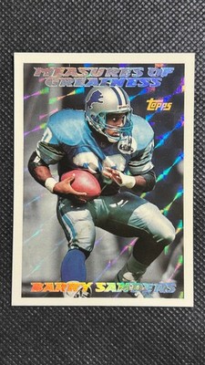 1994 Topps Special Effects #615 Barry Sanders Measures of Greatness HOF Lions