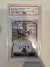2023 Bowman Chrome Prospect Mega Box Autographs Hao Yu Lee Mojo PSA 10