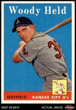 1958 Topps #202 Woodie Held Athletics RC 8 - NM/MT