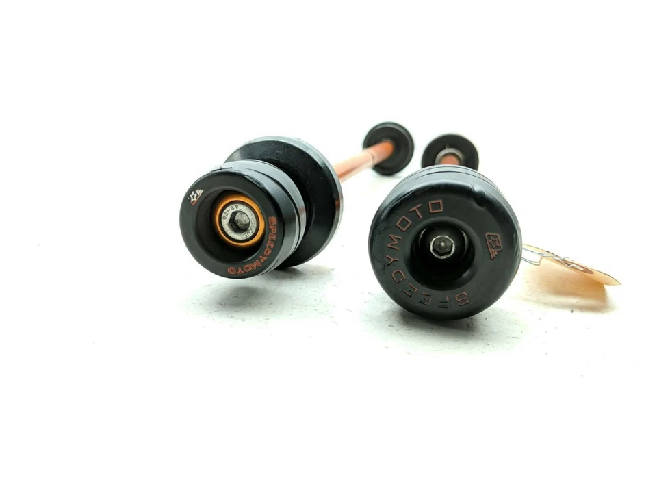 10 Ducati Monster 696 SpeedyMoto Front And Rear Wheel Axle Slider Swingarm Spool - Image 4 of 4