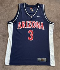VTG Nike Team Arizona Wildcats Basketball Jersey Sz XL Blue #3 Elite Series