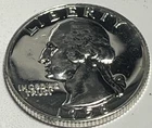 1958 25C Uncirculated BU Washington Quarter. Gem BU Example !