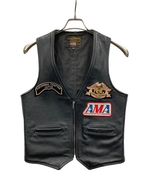 Black Leather Outer Shell Vanson Coats, Jackets & Vests for Men