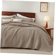 Quilts King Size - Lightweight Bedspreads King King 106" x 96" 14 - Taupe