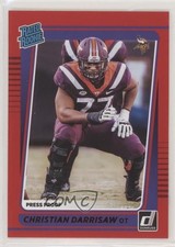 2021 Panini Donruss Rated Rookie Press Proof Red Christian Darrisaw #340 0l1b