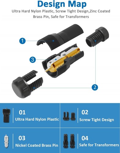 Ultra Strong Waterproof Connectors for Low Voltage Landscape Lighting - 8 Pack - Picture 5 of 9