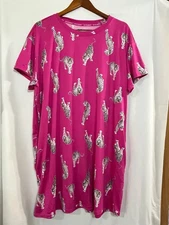 JOYSPUN Women Tiger Sleepshirt Short Sleeve Pink U pick Size  New