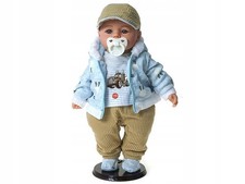 Bambola neonato 45 cm ragazzo realistica parla canta interattiva maschio bambino