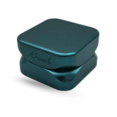 KRUSH 2.0 Premium Grinder quadratisch 2-tlg 55mm Kräutermühle Emerald Grün